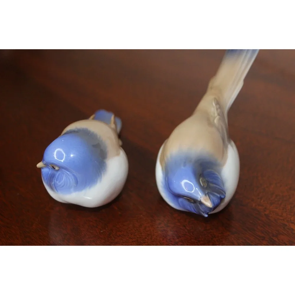 A pair‎ of Vintage Bing & Grodahi Porcelain titmouse Figurines